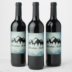 Étiquette Pour Bouteilles De Vin Aventure Attend