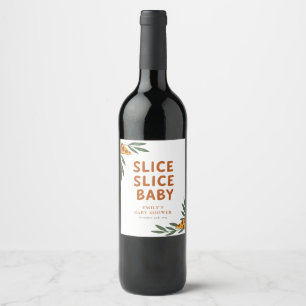 Étiquette Pour Bouteilles De Vin Baby shower de pizza pour bébés Slice Slice