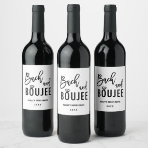 Étiquette Pour Bouteilles De Vin Bach et Boozy Bachelorette Party Faveurs