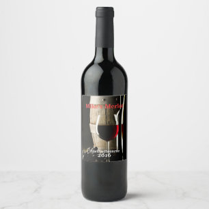 Étiquette Pour Bouteilles De Vin Baril de vin et étiquette de vin en verre