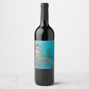 Étiquette Pour Bouteilles De Vin Belle Sirène
