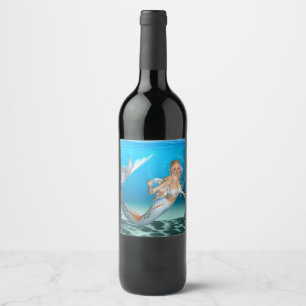 Étiquette Pour Bouteilles De Vin Belle sirène