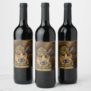 Étiquette Pour Bouteilles De Vin Berger Allemand       