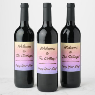 Étiquette Pour Bouteilles De Vin Bienvenue à la maison de vacances de location de c