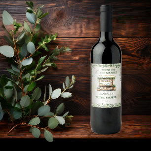 Étiquette Pour Bouteilles De Vin Bienvenue au stand de la ferme du marché des agric