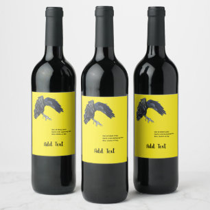 Étiquette Pour Bouteilles De Vin Black Crow & Haiku Personnalisé