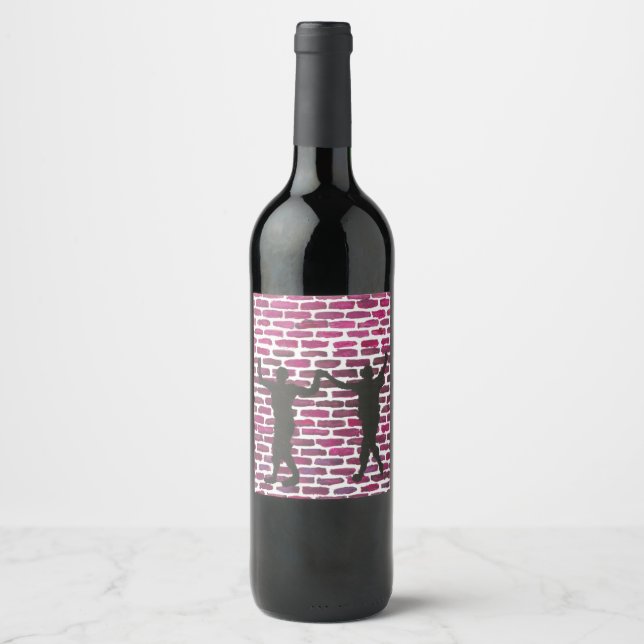 Étiquette Pour Bouteilles De Vin Black Magic Hollyhock by Yeshaya Dank Wood Wall Ar (Devant)