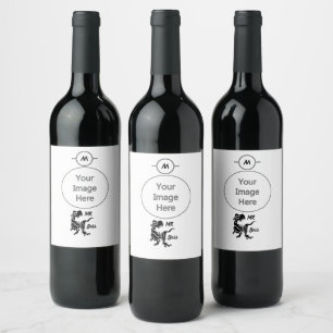 Étiquette Pour Bouteilles De Vin Black Trex le Boss Dino