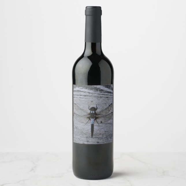 Étiquette Pour Bouteilles De Vin Bleu (Devant)