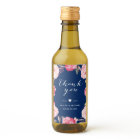 Bleu marine romantique rose rose florale remerciem