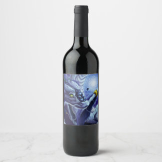 Étiquette Pour Bouteilles De Vin Blue Ocean Dragon & Pearl