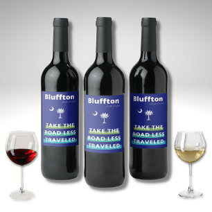 Étiquette Pour Bouteilles De Vin Bluffton Caroline du Sud La route moins parcourue