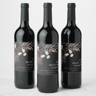 Étiquette Pour Bouteilles De Vin Boho Rustique rouille gothique Mariage botanique n