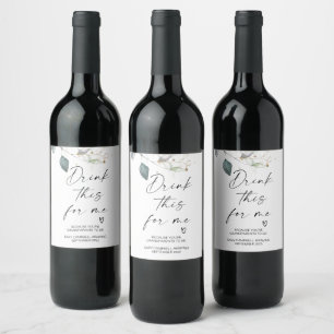 Étiquette Pour Bouteilles De Vin Boire ça pour moi, bébé Faire-part