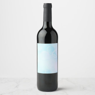 Étiquette Pour Bouteilles De Vin Bokeh bébé - Bleu