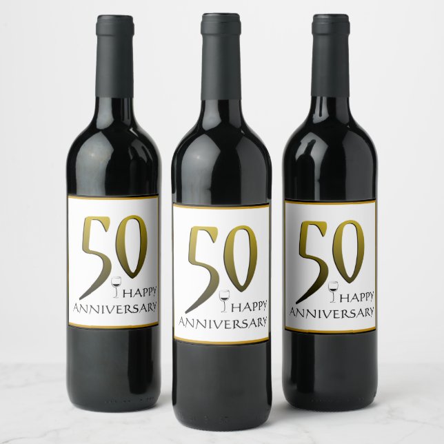 Étiquette Pour Bouteilles De Vin BONJOUR ANNIVERSAIRE Étiquette de bouteilles de vi (Bouteilles)