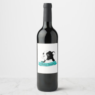 Étiquette Pour Bouteilles De Vin Boston Terrier
