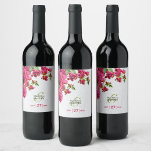 Étiquette Pour Bouteilles De Vin Bougainvillea Méditerranée Grec Mariage