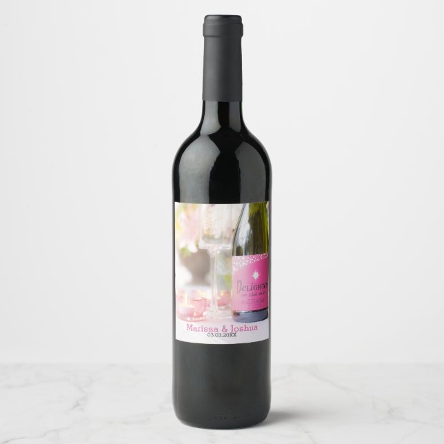 Étiquette Pour Bouteilles De Vin Bougies Et Bouteille (Devant)