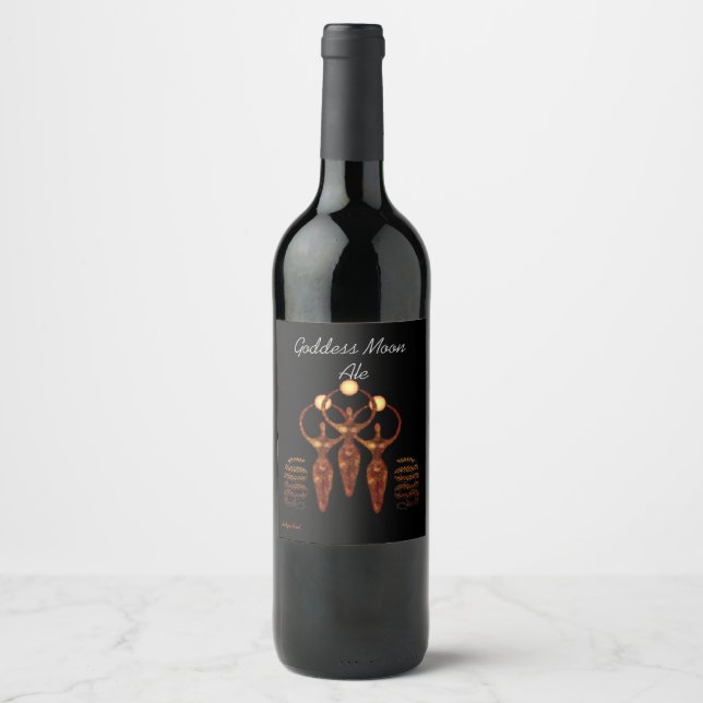 Étiquette Pour Bouteilles De Vin Bouteille de la déesse Moon Ale Win (Devant)