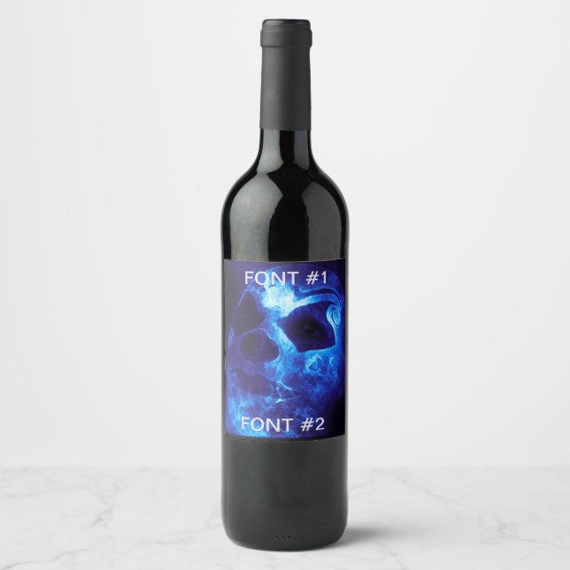 Étiquette Pour Bouteilles De Vin Bouteille de vin de clown d'Halloween (Devant)