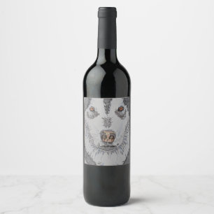 Étiquette Pour Bouteilles De Vin Bouteille de vin étiquettes, chien hussein, Chiens