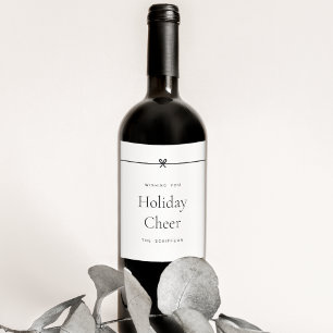 Étiquette Pour Bouteilles De Vin Bow moderne Simple Semaine de vacances