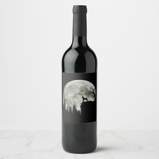 Étiquette Pour Bouteilles De Vin Boxer On Mountain Cool Halloween Gifts For Her (Devant)