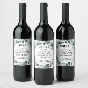 Étiquette Pour Bouteilles De Vin Bravo à l'avenir Mme Greenery Fête des mariées