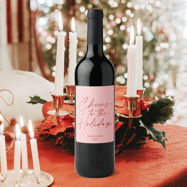 Étiquette Pour Bouteilles De Vin Bravo aux fêtes Bouteille de vin personnalisée (Créateur téléchargé)