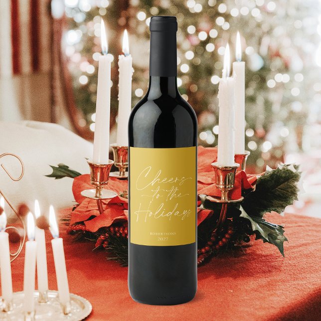 Étiquette Pour Bouteilles De Vin Bravo aux fêtes Bouteille de vin personnalisée (Créateur téléchargé)