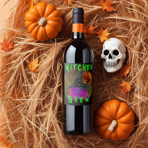 Étiquette Pour Bouteilles De Vin Brûlage de Sorcières