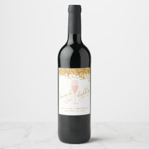 Étiquette Pour Bouteilles De Vin Brunch & Bubbly Fiançailles Brunch