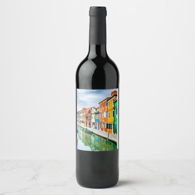 Étiquette Pour Bouteilles De Vin Burano, Italie (Devant)