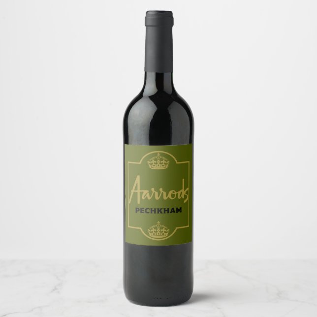 Étiquette Pour Bouteilles De Vin Cadeau classique britannique de nouveauté (Devant)