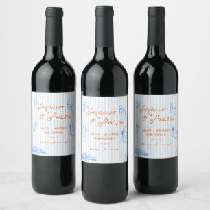 Étiquette Pour Bouteilles De Vin Cadeau de Baby Shower Estival pour Femme Enceinte