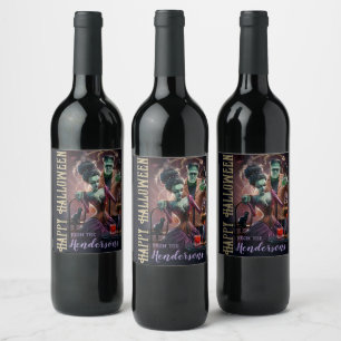 Étiquette Pour Bouteilles De Vin Cadeau de l'hôtesse d'Halloween, Fête Faveur