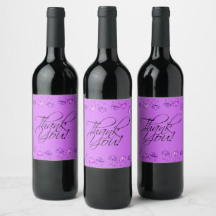 Étiquette Pour Bouteilles De Vin Cadeau de voeux Merci présent Rose blanche rouge