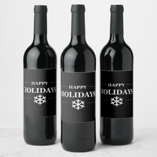 Étiquette Pour Bouteilles De Vin Cadeau personnalisé de Noël Joyuses Fêtes de fin d