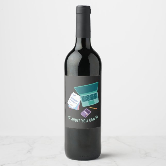 Étiquette Pour Bouteilles De Vin Cadeaux comptables (Devant)