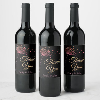 Étiquette Pour Bouteilles De Vin Cadeaux de bouteille de vin de remerciement
