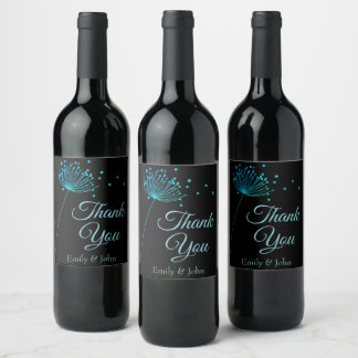 Étiquette Pour Bouteilles De Vin Cadeaux de bouteille de vin de remerciement