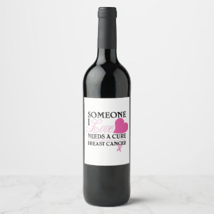 Étiquette Pour Bouteilles De Vin Cancer du sein