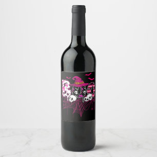 Étiquette Pour Bouteilles De Vin Cancer du sein Costume d'Halloween Boo avec Casque