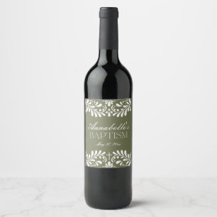 Étiquette Pour Bouteilles De Vin Carrelage Talavera Vert Espagne Fiesta Baptême