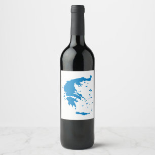 Étiquette Pour Bouteilles De Vin Carte de la Grèce