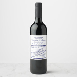 Étiquette Pour Bouteilles De Vin Carte de Long Island The Hamptons