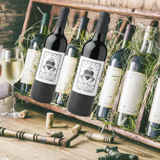 Étiquette Pour Bouteilles De Vin Cartes Tarot | FÊTE DES MARIÉES | MARIAGE | Modern