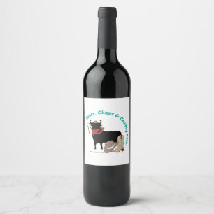 Étiquette Pour Bouteilles De Vin Casquettes Cowboy