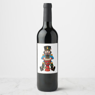 Étiquette Pour Bouteilles De Vin Casse-Noisette Soldat Jouet Gobelet Tambour Percus